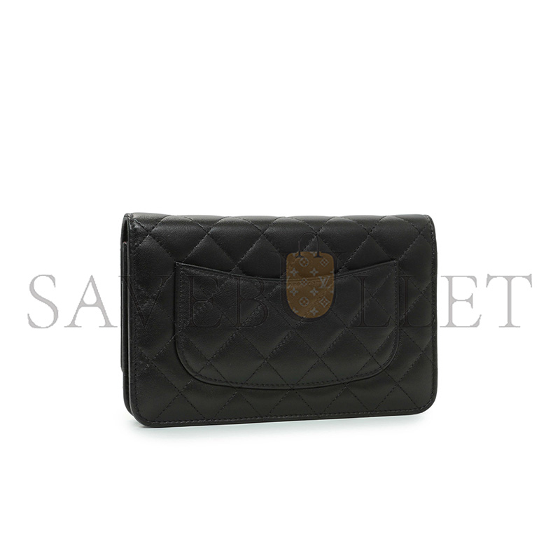 CHANEL LAMBSKIN QUILTED WALLET ON CHAIN AP0250 (19*13*3cm)